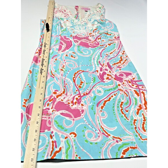 Lilly Pulitzer Gabby Shift Dress Blue Jellies be Jammin Womens 0 XS - Picture 14 of 14